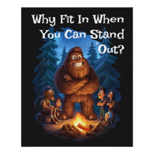 Póster Destacar a los niños de Sasquatch