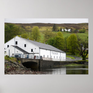 Póster destilería de whisky Talisker en Skye, Escocia