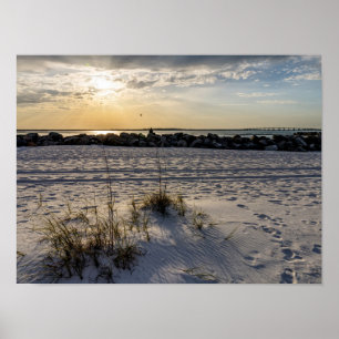 Póster Destin Beach Florida Jetty Sunset Poster