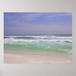 Póster Destin con playas, S Cyr