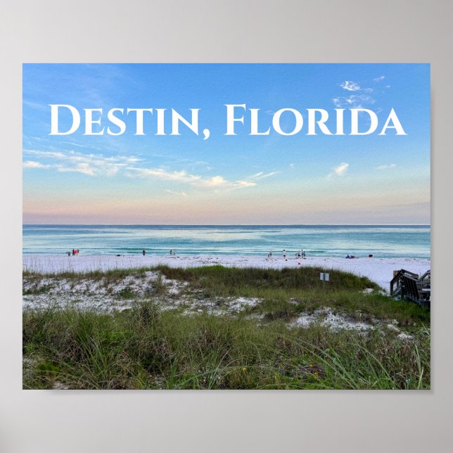 Póster Destin Florida Beautiful Sunset Beach Photography (Frente)