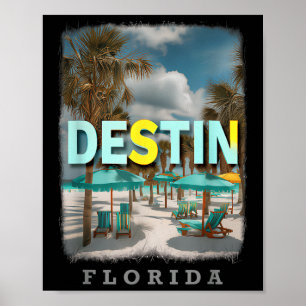 Póster Destin Florida Fl Beach Paradise Sd533