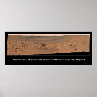 Póster Destino de Mars Rover Spirit: Colinas de Columbia