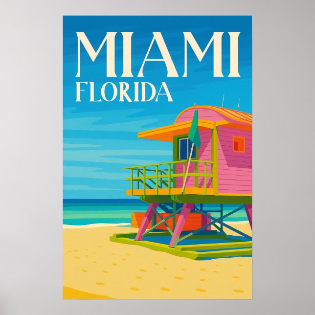 Póster Destino de vacaciones de verano Florida  (Frente)