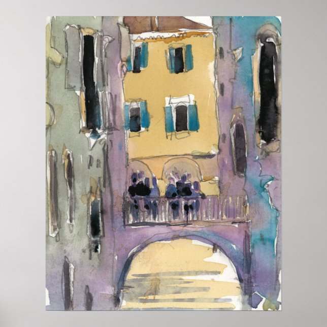 Póster Destinos | Vista del puente Canal de Venecia (Frente)