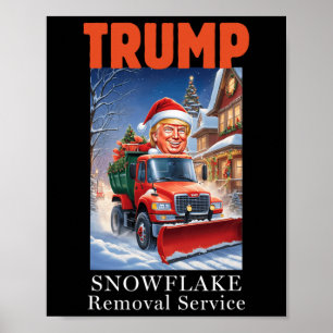 Póster Destitución del pastel de nieve del Navidad Donald