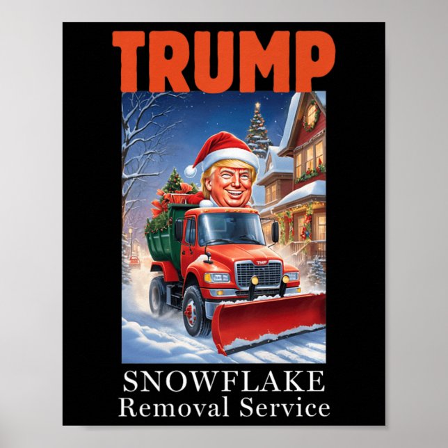 Póster Destitución del pastel de nieve del Navidad Donald (Frente)