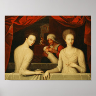 Póster d'Estrees de Gabrielle y su hermana
