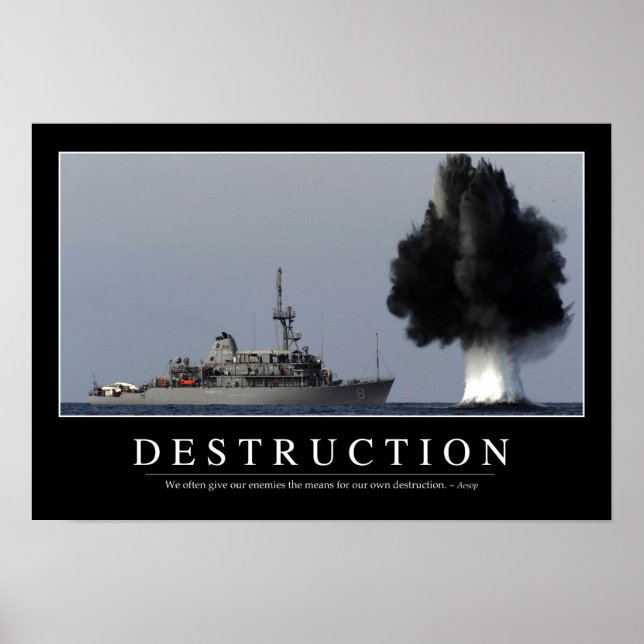 Póster Destrucción: cita Inspiradora 1 (Frente)