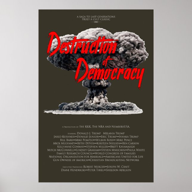 Póster Destrucción de la democracia (Frente)