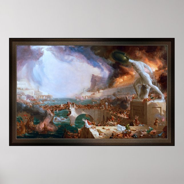 Póster Destrucción desde el curso del imperio (Frente)