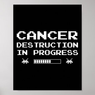 Póster Destrucción en curso divertido juego vintage