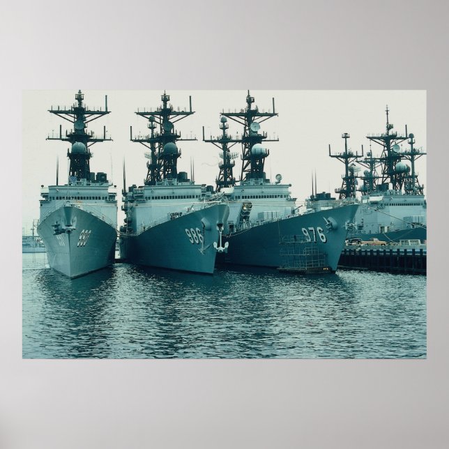 Póster Destructores de clase Spruance, NAV STA, San Diego (Frente)