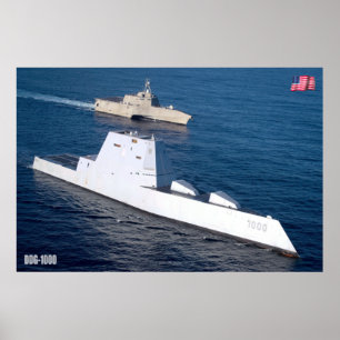 PÓSTER DESTRUIDOR DE MISILES GUIADOS - DDG-1000