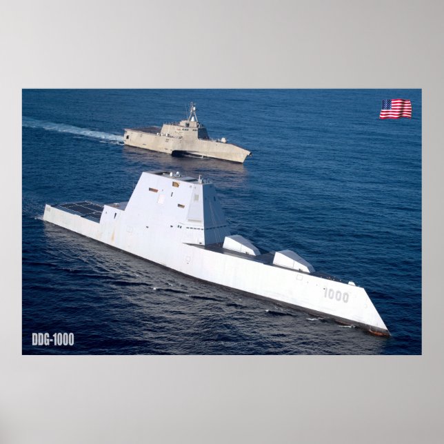 PÓSTER DESTRUIDOR DE MISILES GUIADOS - DDG-1000 (Frente)