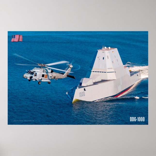 PÓSTER DESTRUIDOR DE MISILES GUIADOS - DDG-1000 (Frente)