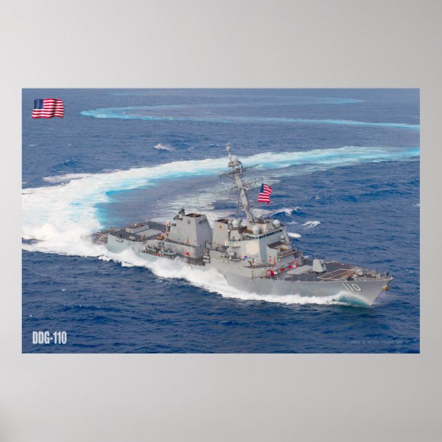 PÓSTER DESTRUIDOR DE MISILES GUIADOS - DDG-110 (Frente)