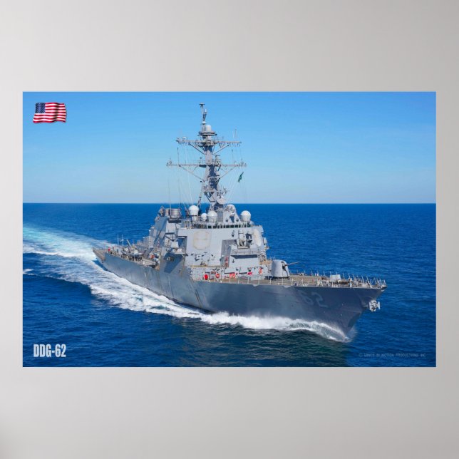 PÓSTER DESTRUIDOR DE MISILES GUIADOS - DDG-62 (Frente)