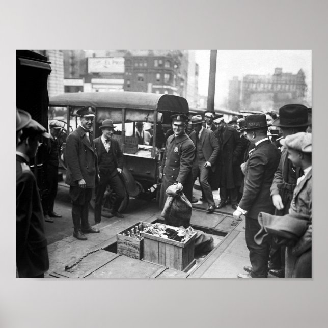 Póster Destruir el booze - Era de la prohibición - 1923 (Frente)