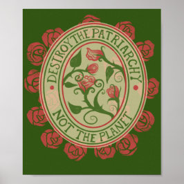 Póster Destruir el patriarcado, no el planeta feminista