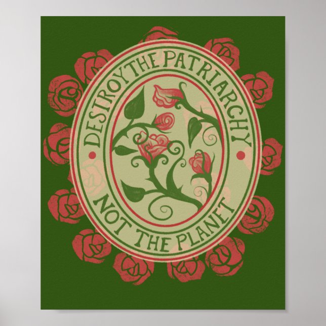 Póster Destruir el patriarcado, no el planeta feminista (Frente)