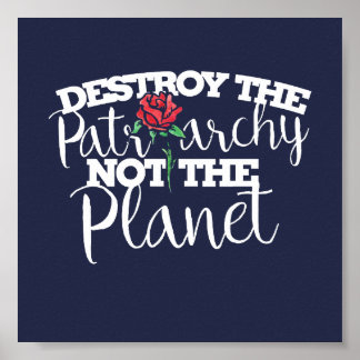 Póster Destruir el patriarcado, no el planeta feminista