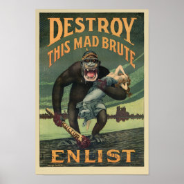 Póster Destruir este Mad Brute - Ejército de la Primera G