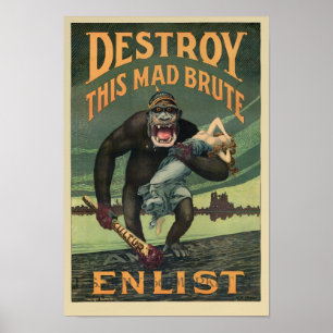 Póster Destruir este Mad Brute - Ejército de la Primera G