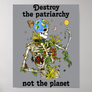 Póster Destruye La Patriarcado No El Planeta Halloween
