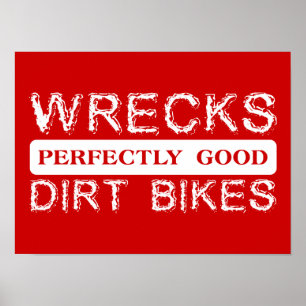 Póster Destruye Perfectamente Buenas Bicicletas de Motocr