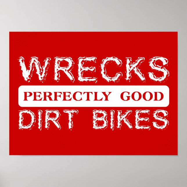 Póster Destruye Perfectamente Buenas Bicicletas de Motocr (Frente)