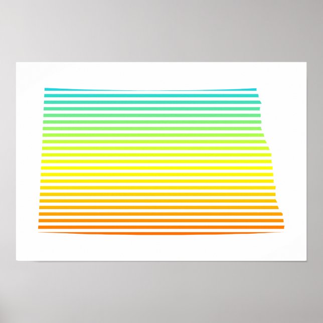 Póster desvanecimiento de chill de dakota del norte (Frente)