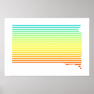 Póster desvanecimiento de chill de dakota del sur