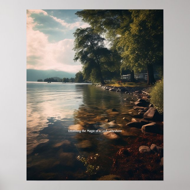Póster Desvelando la magia de un Lakeshore exuberante (Frente)
