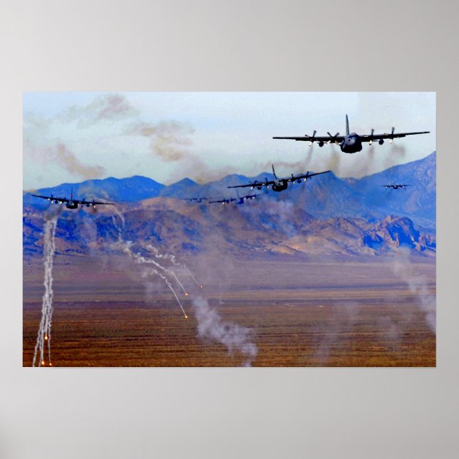 Póster Desviación de la bombilla C-130. (Frente)