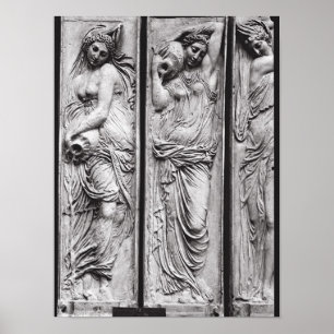 Póster Detail of reliefs