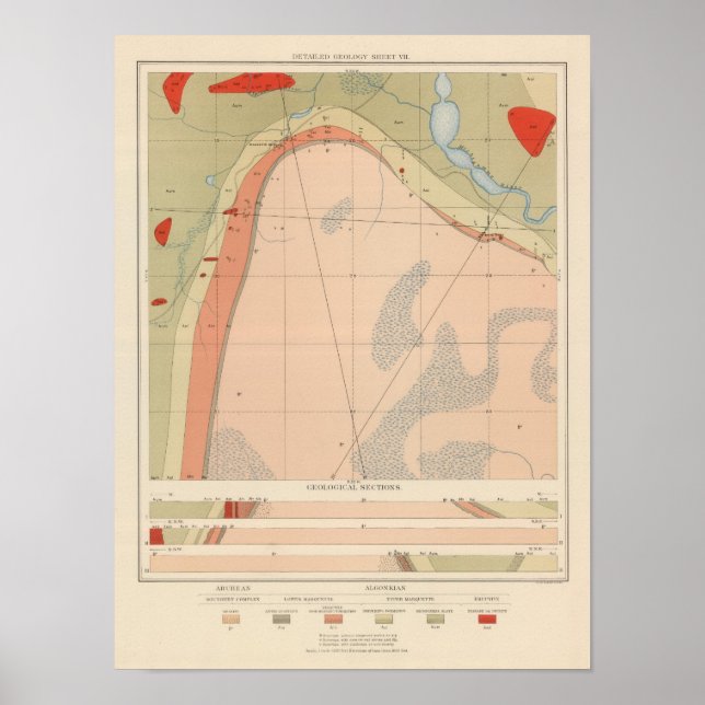 Póster Detailed Geology Sheet VII (Frente)