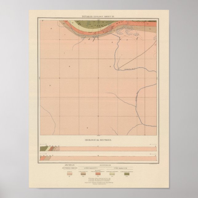 Póster Detailed Geology Sheet XX (Frente)