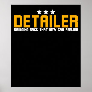 Póster Detailing automático Detailing Detailer New Car Fe
