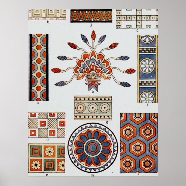 Póster Details Of Decoration Ancient Assyrian Costume  (Frente)