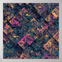 Detalle continuo intrincado: circuito microfractal