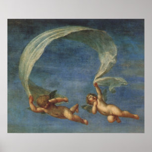 Póster Detalle de ángeles de Adonis guiado por Cupidos po