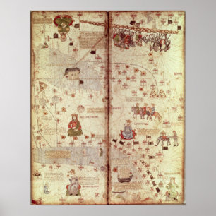 Póster Detalle de Asia del catalán