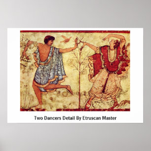 Póster Detalle de dos bailarines por el amo de Etruscan