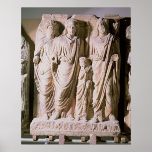 Póster Detalle de Frieze que muestra a los emperadores Ha