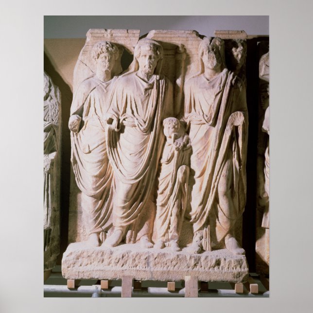 Póster Detalle de Frieze que muestra a los emperadores Ha (Frente)
