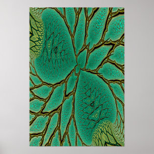 Póster Detalle de hoja fractal