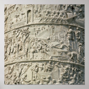 Póster Detalle de la columna de Trajan