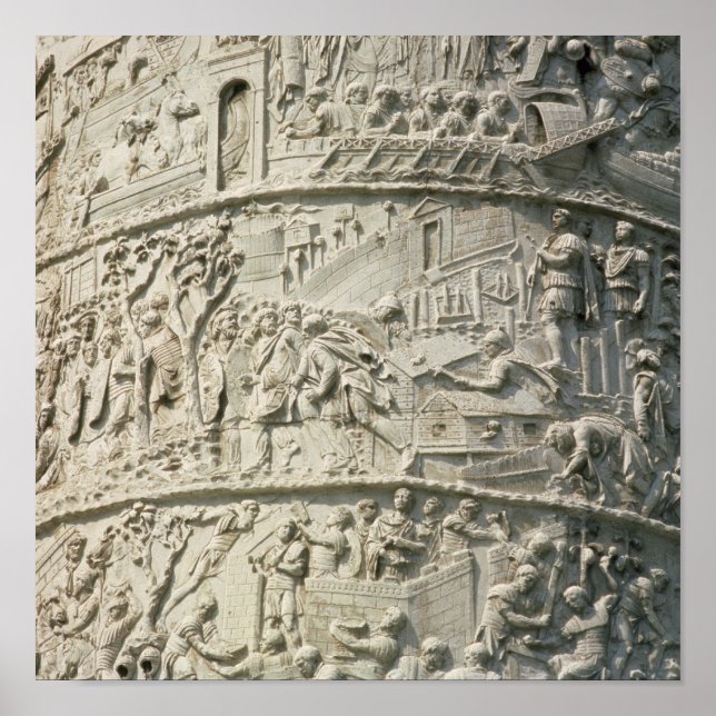 Póster Detalle de la columna de Trajan (Frente)