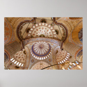 Póster Detalle de la cúpula de la Mezquita Azul